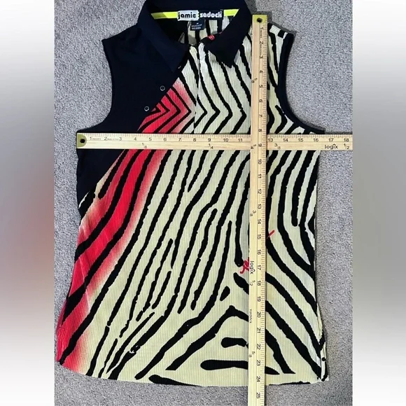 Jamie Sadock Abstract 1/4 Zip Sleeveless Golf Tank - Picture 12 of 12